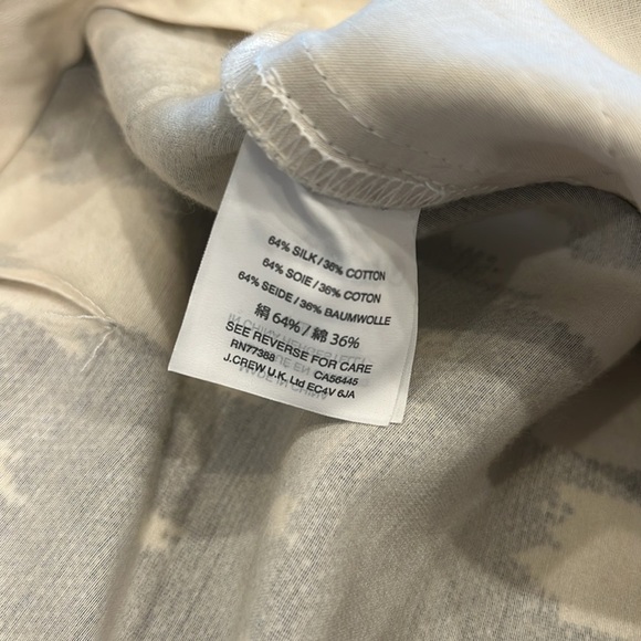 J Crew Collection | Silk Ikat Print Cigarette Pants | Navy & White | Women's 6 - Picture 12 of 15